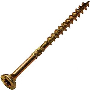 AERZETIX C44465 Lot de 100 Vis à bois Ø4x60 mm tête fraisée à empreinte étoile T20 en acier zingué jaune assemblage filetage serrage fixation charpente contreplaqués agglomérés mélaminés - Publicité AERZETIX C44465 Lot de 100 Vis à bois Ø4x60 mm tête fraisée à empreinte étoile T20 en acier zingué jaune assemblage filetage serrage fixation charpente contreplaqués agglomérés mélaminés - Publicité