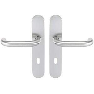 Bricard 666462 Ensemble poignées INOX sur Plaque Tempo New Wave Chambre, Porte intérieure à clé - Publicité Bricard 666462 Ensemble poignées INOX sur Plaque Tempo New Wave Chambre, Porte intérieure à clé - Publicité