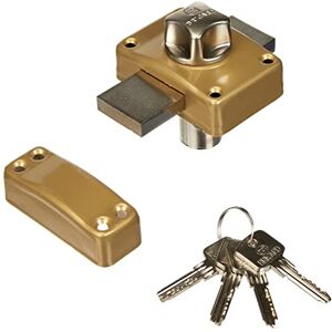 Bricard 1946 Verrou médial à bouton Cylindre 40 mm Doré - Publicité Bricard 1946 Verrou médial à bouton Cylindre 40 mm Doré - Publicité