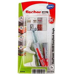 fischer Crochet EasyHook droit avec cheville DuoPower 10x50 / Blister de 2 - Publicité fischer Crochet EasyHook droit avec cheville DuoPower 10x50 / Blister de 2 - Publicité