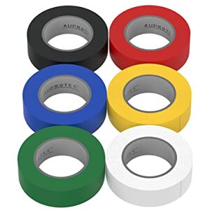 AUPROTEC 6 rouleaux VDE Ruban Isolant Électrique Bande Isolatrice PVC 15mm x 10 DIN EN 60454-3-1 set 6 couleurs - Publicité AUPROTEC 6 rouleaux VDE Ruban Isolant Électrique Bande Isolatrice PVC 15mm x 10 DIN EN 60454-3-1 set 6 couleurs - Publicité