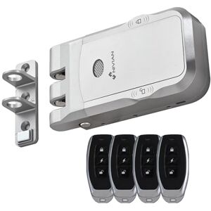NIVIAN Verrou invisible électronique sans fil Serrure anti-andalisme avec télécommandes, double moteur, ouverture et fermeture depuis l'intérieur et l'extérieur (Pas d'application) - Publicité NIVIAN Verrou invisible électronique sans fil Serrure anti-andalisme avec télécommandes, double moteur, ouverture et fermeture depuis l'intérieur et l'extérieur (Pas d'application) - Publicité