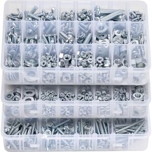 VEVOR Kit Boulons et Écrous, 2250 PCS, Vis de Machine et Rondelles Plates, Métriques et Impériaux, Acier Allié, Tailles M3/M4/M5/M6/M8, pour Assemblage d'Équipements et de Véhicules, Blanc Galvanisé - Publicité VEVOR Kit Boulons et Écrous, 2250 PCS, Vis de Machine et Rondelles Plates, Métriques et Impériaux, Acier Allié, Tailles M3/M4/M5/M6/M8, pour Assemblage d'Équipements et de Véhicules, Blanc Galvanisé - Publicité