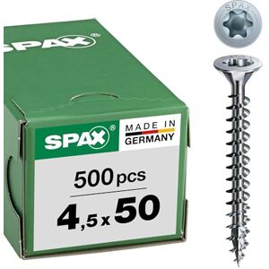 SPAX Vis universelle, 4,5 x 50 mm, 500 pièces, Tête centrante, Tête fraisée, T-STAR plus T20, 4CUT, WIROX 1191010450505 - Publicité SPAX Vis universelle, 4,5 x 50 mm, 500 pièces, Tête centrante, Tête fraisée, T-STAR plus T20, 4CUT, WIROX 1191010450505 - Publicité