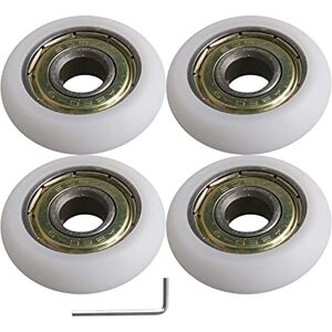 BQLZR 8 x 30 x 8.5 mm Blanc Plastique Roulement en acier à roulement à billes Guide Poulie Rouleau ronde de roue jusqu'à 87 kg pour porte fenêtre Lot de 4 - Publicité BQLZR 8 x 30 x 8.5 mm Blanc Plastique Roulement en acier à roulement à billes Guide Poulie Rouleau ronde de roue jusqu'à 87 kg pour porte fenêtre Lot de 4 - Publicité