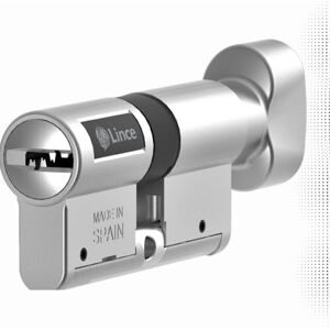 LINCE Cylindre Serrure de Haute Sécurité avec Bouton C7 L30+B30 Livré avec 5 Clés Couleur Nickel Résistant à toutes les Techniques de Cambriolage Connues - Publicité LINCE Cylindre Serrure de Haute Sécurité avec Bouton C7 L30+B30 Livré avec 5 Clés Couleur Nickel Résistant à toutes les Techniques de Cambriolage Connues - Publicité