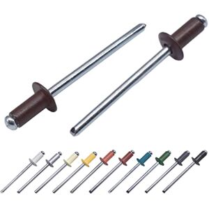 Marcopol Lot de 1000 pièces de rivets aveugles peints 3,2 x 8 mm, tête bombée, DIN 7337, rivet en aluminium et mandrin en acier, rivets à emboîter (1000, brun chocolat RAL 8017) - Publicité Marcopol Lot de 1000 pièces de rivets aveugles peints 3,2 x 8 mm, tête bombée, DIN 7337, rivet en aluminium et mandrin en acier, rivets à emboîter (1000, brun chocolat RAL 8017) - Publicité