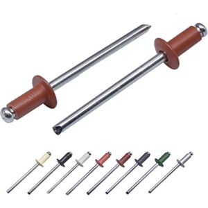 Marcopol Lot de 100 pièces de rivets aveugles peints 4,0 x 8 mm, tête bombée, DIN 7337, rivet en aluminium et mandrin en acier, rivets à pression (100, brun cuivré RAL 8004) - Publicité Marcopol Lot de 100 pièces de rivets aveugles peints 4,0 x 8 mm, tête bombée, DIN 7337, rivet en aluminium et mandrin en acier, rivets à pression (100, brun cuivré RAL 8004) - Publicité