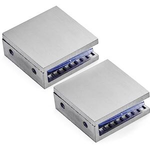 Ranbo Lot de 2 connecteurs carrés sans cadre en acier inoxydable 304 pour panneau de porte de douche de 8 à 12 mm d'épaisseur, nickel brossé - Publicité Ranbo Lot de 2 connecteurs carrés sans cadre en acier inoxydable 304 pour panneau de porte de douche de 8 à 12 mm d'épaisseur, nickel brossé - Publicité