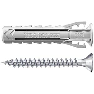 fischer Cheville nylon à expansion SX Plus 8x40 avec collerette et vis, tous matériaux/Blister de 10 - Publicité fischer Cheville nylon à expansion SX Plus 8x40 avec collerette et vis, tous matériaux/Blister de 10 - Publicité