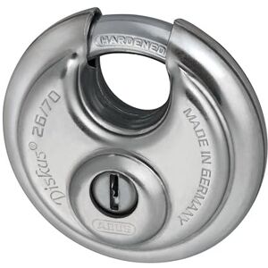 ABUS Cadenas Diskus 26/70 résistant aux intempéries, avec cylindre anti-perçage et anti-arrachement niveau de sécurité 8 argenté - Publicité ABUS Cadenas Diskus 26/70 résistant aux intempéries, avec cylindre anti-perçage et anti-arrachement niveau de sécurité 8 argenté - Publicité