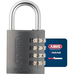 ABUS Cadenas à combinaison 145/40 Titanium Cadenas pour valises, casiers et bien plus encore. Cadenas en aluminium code numérique réglable individuellement niveau de sécurité 4 - Publicité ABUS Cadenas à combinaison 145/40 Titanium Cadenas pour valises, casiers et bien plus encore. Cadenas en aluminium code numérique réglable individuellement niveau de sécurité 4 - Publicité
