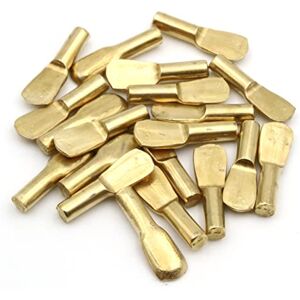 Design61 Lot de 20 supports d'étagère, 3 mm, pour étagères, en acier laitonné, forme de cuillère - Publicité Design61 Lot de 20 supports d'étagère, 3 mm, pour étagères, en acier laitonné, forme de cuillère - Publicité