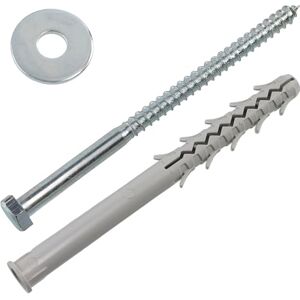 AERZETIX Kit de 10 chevilles à collerette Ø16x200 mm en nylon avec ailettes + 10 vis tirefond Ø12x200 mm + 10 rondelles larges pour boulon M12 fixation en matériaux pleins béton brique parpaing - Publicité AERZETIX Kit de 10 chevilles à collerette Ø16x200 mm en nylon avec ailettes + 10 vis tirefond Ø12x200 mm + 10 rondelles larges pour boulon M12 fixation en matériaux pleins béton brique parpaing - Publicité