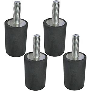 AERZETIX Lot de 4 Pieds Patins Ronds Anti-Vibrations en Caoutchouc et Acier Filetage M6 Ø20mm H:30mm Dureté Shore 40 ±5 Charge 132N Noir et Argent - Publicité AERZETIX Lot de 4 Pieds Patins Ronds Anti-Vibrations en Caoutchouc et Acier Filetage M6 Ø20mm H:30mm Dureté Shore 40 ±5 Charge 132N Noir et Argent - Publicité