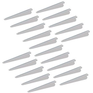 Emuca 7908912 Équerres d'étagère pour rail double perforation pas 32mm, blanc, 370mm, Set de 20 pièces - Publicité Emuca 7908912 Équerres d'étagère pour rail double perforation pas 32mm, blanc, 370mm, Set de 20 pièces - Publicité