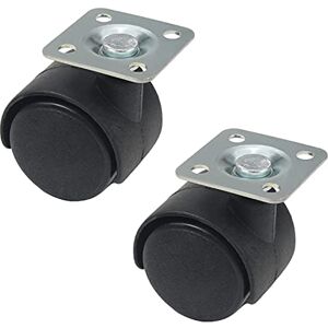 MroMax Lot de 10 roulettes pivotantes 2,5 cm en nylon avec plateau supérieur rotatif à 360 degrés Noir - Publicité MroMax Lot de 10 roulettes pivotantes 2,5 cm en nylon avec plateau supérieur rotatif à 360 degrés Noir - Publicité