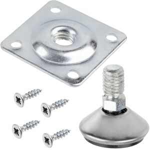 AERZETIX Kit de 10 Pieds vérins de Meubles pivotants réglables M10 + 10 plaques de Fixation M10 + 42 vis à Bois M4x16 mm Accessoires à Visser pour nivellement reglage Hauteur Meuble - Publicité AERZETIX Kit de 10 Pieds vérins de Meubles pivotants réglables M10 + 10 plaques de Fixation M10 + 42 vis à Bois M4x16 mm Accessoires à Visser pour nivellement reglage Hauteur Meuble - Publicité