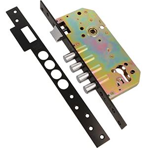 Amig Serrure à mortaise avec boulets pour portes en bois Mod. 100 50/85 mm Avec cylindre et bouclier de sécurité Poignée réversible Acier fini noir - Publicité Amig Serrure à mortaise avec boulets pour portes en bois Mod. 100 50/85 mm Avec cylindre et bouclier de sécurité Poignée réversible Acier fini noir - Publicité