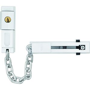 ABUS Chaîne de porte SK78 pour porte d'entrée et porte d'appartement Chaîne de sécurité verrouillable avec sécurité enfants convient aux portes se fermant à gauche et à droite - Publicité ABUS Chaîne de porte SK78 pour porte d'entrée et porte d'appartement Chaîne de sécurité verrouillable avec sécurité enfants convient aux portes se fermant à gauche et à droite - Publicité