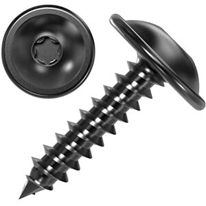 AUPROTEC 100 Vis à Tôle TORX 3,9 x 22 mm tête bombée plate avec rondelle galvanisé noir DIN 7049-3,9 x 22 mm, lot de 100 - Publicité AUPROTEC 100 Vis à Tôle TORX 3,9 x 22 mm tête bombée plate avec rondelle galvanisé noir DIN 7049-3,9 x 22 mm, lot de 100 - Publicité