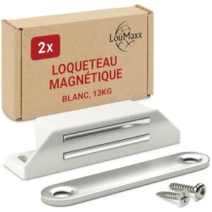 LouMaxx Aimant Porte Placard, Ferme Porte Magnétique Extra Forte Force de maintien 13kg Lot de 2 en blanc – Porte de Placard pour portes, meubles, tiroirs. Publicité LouMaxx Aimant Porte Placard, Ferme Porte Magnétique Extra Forte Force de maintien 13kg Lot de 2 en blanc – Porte de Placard pour portes, meubles, tiroirs. Publicité
