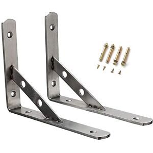 Hosko Équerres Étagères, 25cm Supports Équerre d’étagère Murale, Support d'étagère en Angle de 90 Degrés Mural pour Charge Lourde Brace (2 Pcs) - Publicité Hosko Équerres Étagères, 25cm Supports Équerre d’étagère Murale, Support d'étagère en Angle de 90 Degrés Mural pour Charge Lourde Brace (2 Pcs) - Publicité