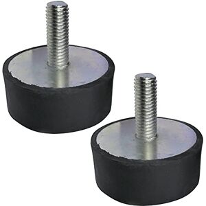 AERZETIX Lot de 2 Pieds Patins Ronds Anti-Vibrations Filetage M10 Ø50mm H:20mm Caoutchouc et Acier Dureté Shore 40+/-5 Charge 1470N Noir et Argent - Publicité AERZETIX Lot de 2 Pieds Patins Ronds Anti-Vibrations Filetage M10 Ø50mm H:20mm Caoutchouc et Acier Dureté Shore 40+/-5 Charge 1470N Noir et Argent - Publicité