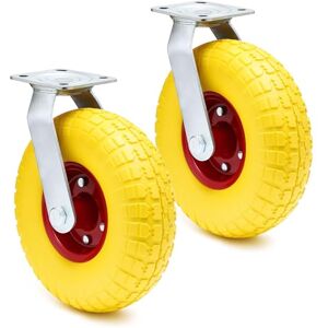 WilTec Kit de 2 Roulettes pivotantes increvables – Ø 258 mm – Largeur 78 mm – Capacité de charge 150 kg – Roue en PU et Jante en métal – Transport Appareil Accessoire Meuble - Publicité WilTec Kit de 2 Roulettes pivotantes increvables – Ø 258 mm – Largeur 78 mm – Capacité de charge 150 kg – Roue en PU et Jante en métal – Transport Appareil Accessoire Meuble - Publicité
