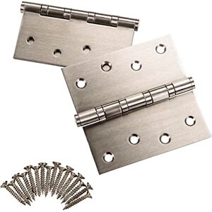 SOTECH 6 pièces Charnière de porte Charnière à visser en acier inox SS201 sur roulement à billes avec vis/Capacité de charge 50 Kg/Epaisseur du matériau 2,5 mm / 100 x 100 mm - Publicité SOTECH 6 pièces Charnière de porte Charnière à visser en acier inox SS201 sur roulement à billes avec vis/Capacité de charge 50 Kg/Epaisseur du matériau 2,5 mm / 100 x 100 mm - Publicité