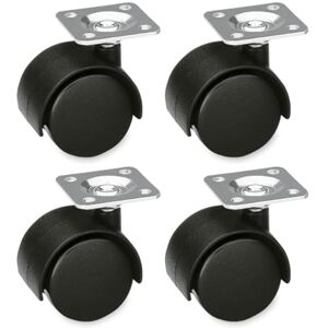 Amig Lot de 4 Roulettes pour Meubles 50 mm Charge Maximale par Roue 50 kg Platine en Acier Fabriquées en Nylon Sans Frein Idéales pour Chaises de Bureau ou Tables Basses - Publicité Amig Lot de 4 Roulettes pour Meubles 50 mm Charge Maximale par Roue 50 kg Platine en Acier Fabriquées en Nylon Sans Frein Idéales pour Chaises de Bureau ou Tables Basses - Publicité