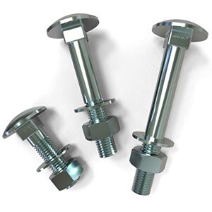 AUPROTEC Boulons tête ronde collet carré M5-M12 Vis TRCC avec Écrou et Rondelle en acier galvanisé choix: 10 x M8x180 - Publicité AUPROTEC Boulons tête ronde collet carré M5-M12 Vis TRCC avec Écrou et Rondelle en acier galvanisé choix: 10 x M8x180 - Publicité