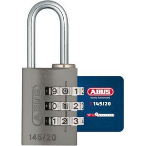 ABUS 145/20 Titano Cadenas en aluminium à combinaison 3 chiffres 20 mm - Publicité ABUS 145/20 Titano Cadenas en aluminium à combinaison 3 chiffres 20 mm - Publicité