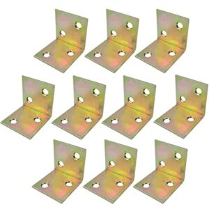 AERZETIX C58857 Lot de 10 Équerres pattes d'assemblage et de fixation 30x30x30x1.5 mm à angle droit à 4 trous ronds montage renforcement étagères meuble bois en acier zingué jaune - Publicité AERZETIX C58857 Lot de 10 Équerres pattes d'assemblage et de fixation 30x30x30x1.5 mm à angle droit à 4 trous ronds montage renforcement étagères meuble bois en acier zingué jaune - Publicité