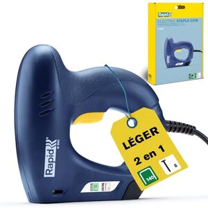 Rapid Agrafeuse-Cloueuse Électrique E-Tac : Pour Bois, Rembourrage et Bricolage Léger, Conception Ergonomique avec Nez de Sécurité, Pour Agrafes de n°140/6-14mm et Clous n°8 de 15mm (5001697) - Publicité Rapid Agrafeuse-Cloueuse Électrique E-Tac : Pour Bois, Rembourrage et Bricolage Léger, Conception Ergonomique avec Nez de Sécurité, Pour Agrafes de n°140/6-14mm et Clous n°8 de 15mm (5001697) - Publicité