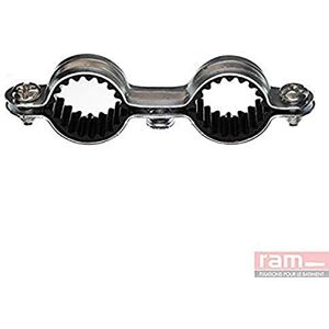 RAM CHEVILLES ET FIXATIONS Ram Colliers Doubles Isophoniques Acier, 18mm, Boîte de 50 - Publicité RAM CHEVILLES ET FIXATIONS Ram Colliers Doubles Isophoniques Acier, 18mm, Boîte de 50 - Publicité