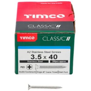 TIMco 35040CLASS Vis Polyvalente Classique PZ2 CSK A2 S/S - Vis - Publicité TIMco 35040CLASS Vis Polyvalente Classique PZ2 CSK A2 S/S - Vis - Publicité
