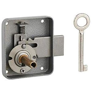 THIRARD Serrure en Applique à Bouton Pour Porte Latérale à Battant Poignée Droite 120 x 90 mm Axe 40 mm Coffre et Gâche Acier Embouti Cylindre à Goupilles Ø 25 Gris 3 Clés - Publicité THIRARD Serrure en Applique à Bouton Pour Porte Latérale à Battant Poignée Droite 120 x 90 mm Axe 40 mm Coffre et Gâche Acier Embouti Cylindre à Goupilles Ø 25 Gris 3 Clés - Publicité
