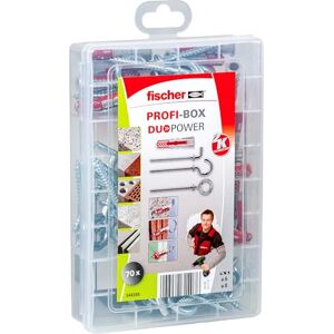 fischer Profi-Box Cheville tous matériaux DuoPower + crochets/Assortiment de 70 pièces - Publicité fischer Profi-Box Cheville tous matériaux DuoPower + crochets/Assortiment de 70 pièces - Publicité