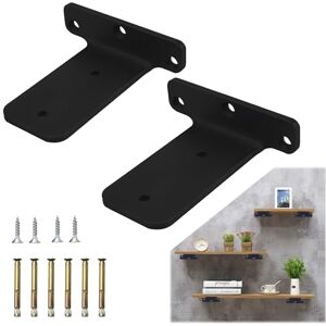 Srwoyze Equerre Etagere Murale 10 cm, 2 Pièces Equerre Charge Lourde Support Etagere Invisible Équerre Industrielle avec Vis Equerre Etagere Murale Métal pour étagère Déco Salon Chambre, Noir - Publicité Srwoyze Equerre Etagere Murale 10 cm, 2 Pièces Equerre Charge Lourde Support Etagere Invisible Équerre Industrielle avec Vis Equerre Etagere Murale Métal pour étagère Déco Salon Chambre, Noir - Publicité