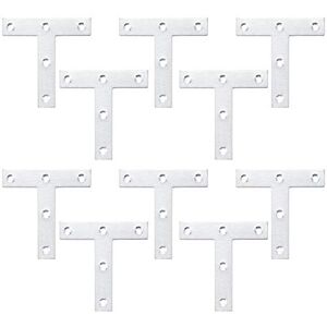 Ewwtrey Supports en Forme de T, Plaque de Réparation Plate, Supports d'angle en Acier Inox, Plaques de Fixation Plates Droites pour Réparation de Fixation des Meubles de Jonction - Publicité Ewwtrey Supports en Forme de T, Plaque de Réparation Plate, Supports d'angle en Acier Inox, Plaques de Fixation Plates Droites pour Réparation de Fixation des Meubles de Jonction - Publicité