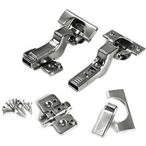 Blum Lot de 2 charnières à fermeture amortie OTION à fermeture amortie à 110 degrés, à fermeture automatique, sans cadre, avec plaques de montage et plaques de recouvrement de charnière (Inset – - Publicité Blum Lot de 2 charnières à fermeture amortie OTION à fermeture amortie à 110 degrés, à fermeture automatique, sans cadre, avec plaques de montage et plaques de recouvrement de charnière (Inset – - Publicité