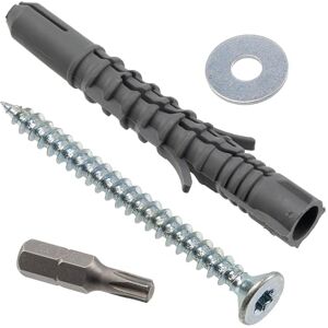 AERZETIX Kit de 25 chevilles à expansion Ø8x60 mm en nylon + 25 vis à bois Ø5x60 mm + 25 rondelles larges pour boulon M5 + 1 embout de vissage étoile T25 1/4x25 mm - Publicité AERZETIX Kit de 25 chevilles à expansion Ø8x60 mm en nylon + 25 vis à bois Ø5x60 mm + 25 rondelles larges pour boulon M5 + 1 embout de vissage étoile T25 1/4x25 mm - Publicité