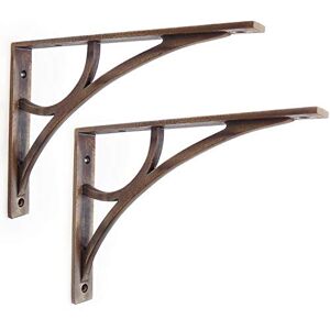 Jones & Grey Jones & Paire de supports d'étagère en métal effet laiton antique style arche vintage industriel en fonte - Publicité Jones & Grey Jones & Paire de supports d'étagère en métal effet laiton antique style arche vintage industriel en fonte - Publicité
