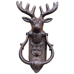 NFLOBD Heurtoir de porte de cerf, poignée de porte de maison en fonte, bouton de porte d'entrée antique, bouton de porte décoratif pour jardin/maison en bois/ferme/cour - Publicité NFLOBD Heurtoir de porte de cerf, poignée de porte de maison en fonte, bouton de porte d'entrée antique, bouton de porte décoratif pour jardin/maison en bois/ferme/cour - Publicité