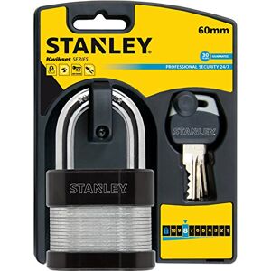 Stanley Security 24/7 Cadenas acier laminé 60mm anse longue, 2 clés,S742-007 - Publicité Stanley Security 24/7 Cadenas acier laminé 60mm anse longue, 2 clés,S742-007 - Publicité
