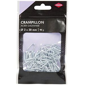 COGEX Crampillon acier galvanisé Couleur: Gris Ø 2 x 20 mm 90g Assortiment en lot - Publicité COGEX Crampillon acier galvanisé Couleur: Gris Ø 2 x 20 mm 90g Assortiment en lot - Publicité