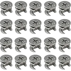 YUTOU Lot de 20 raccords de meubles excentriques 15 x 12 mm Connecteur de meubles En alliage de zinc Pour armoire, tiroir, commode et panneaux de meubles - Publicité YUTOU Lot de 20 raccords de meubles excentriques 15 x 12 mm Connecteur de meubles En alliage de zinc Pour armoire, tiroir, commode et panneaux de meubles - Publicité