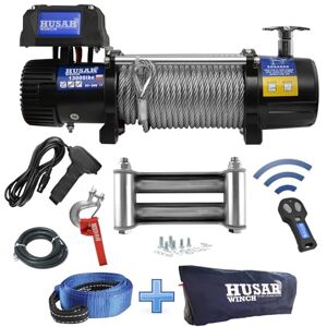 HUSAR winch Treuil électrique 13000 lbs 5897 kg 24V avec Corde en Acier 26m x 10 mm,Commande sans fil,Transmission Planétaire à 3 étages,Idéal Pour,Véhicules Tout-Terrain,Véhicules 4x4,OFF-ROAD - Publicité HUSAR winch Treuil électrique 13000 lbs 5897 kg 24V avec Corde en Acier 26m x 10 mm,Commande sans fil,Transmission Planétaire à 3 étages,Idéal Pour,Véhicules Tout-Terrain,Véhicules 4x4,OFF-ROAD - Publicité