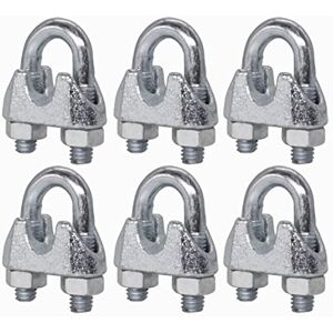 Marcopol Lot de 6 colliers de serrage M8 pour câble métallique DIN 741 En acier Pour câble de diamètre 10 mm Fixation en U (6 pièces, M8 pour Ø 10 mm) - Publicité Marcopol Lot de 6 colliers de serrage M8 pour câble métallique DIN 741 En acier Pour câble de diamètre 10 mm Fixation en U (6 pièces, M8 pour Ø 10 mm) - Publicité